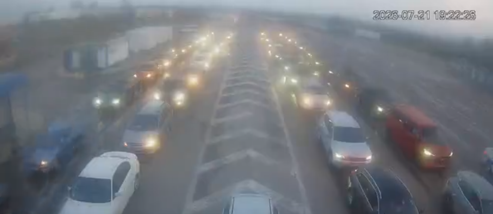 Kilometarske kolone na prelazu Preševo